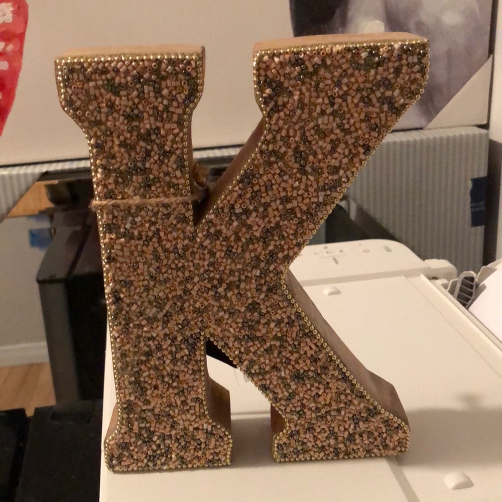 - Beaded Letter K - Initial